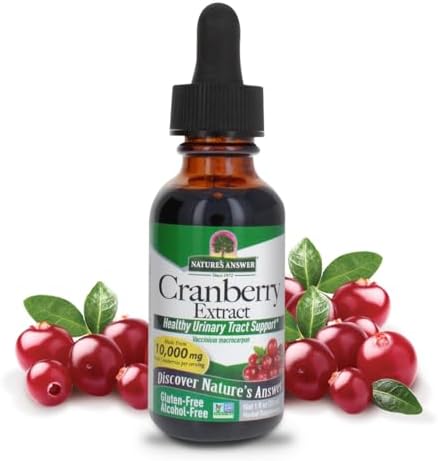 Nature's Answer Cranberry | Supports a Healthy Urinary Tract | Alcohol-Free, Gluten-Free, Kosher Certified