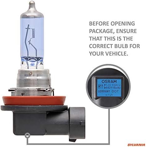 SYLVANIA - H11 (64211) SilverStar zXe High Performance Halogen Headlight Bulb - Headlight & Fog Light, Bright White Light Output, HID Attitude
