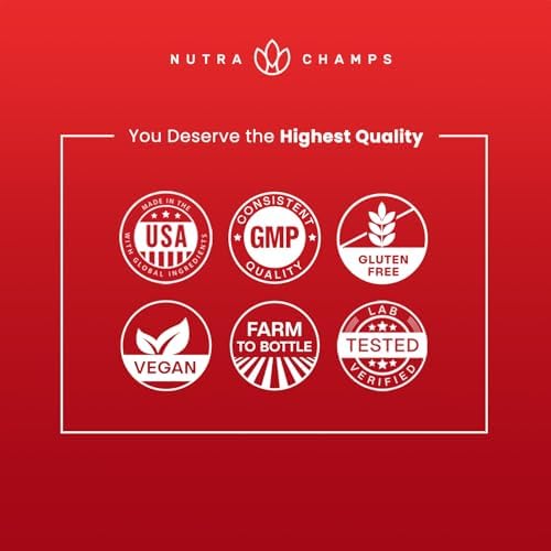 NutraChamps Korean Red Panax Ginseng Capsules | Extra Strength Ginsenosides for Energy, Focus, Performance, Vitality & Immune Support | Korean Ginseng Root Extract for Men (120)