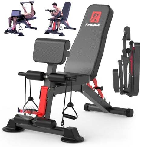 K KiNGKANG Adjustable Weight Bench for Home Gym Full Body Strength Training