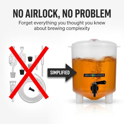 Premium Beer Kit Bonus with Bottles - Conical Fermenter Eliminates Sediment and Makes Great Tasting Home Made Beer - 1 Gal. Pilsner, Stout
