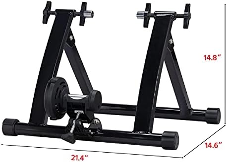 Topeakmart Adjustable Magnetic Bike Trainer Stand for Indoor Riding 26-28in | Quiet magnetic resistance, adjustable levels
