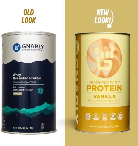 Gnarly Nutrition Chocolate Protein Powder – NSF Sport Certified – 25g Protein, Muscle Repair – Grass Fed Whey Powder, Smooth Taste – Chocolate, 32 oz