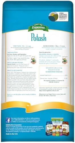Espoma Potash 0-0-60 Potassium Fertilizer. Use for All Plants requiring Potash Supplement Including Trees, Shrubs