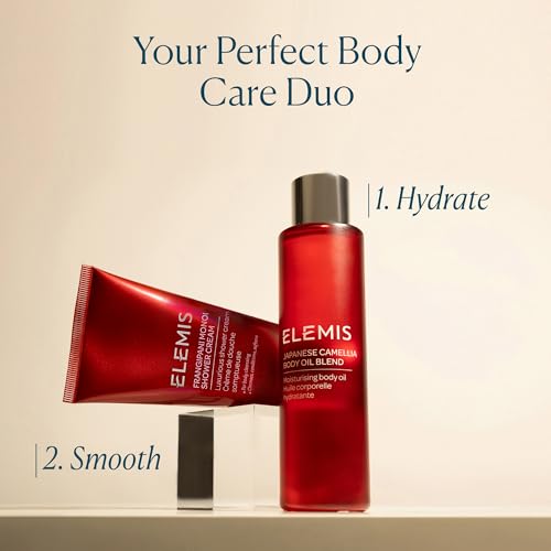 ELEMIS Japanese Camellia Body Oil Blend for Stretch Marks, 100ml | Luxuriously lightweight body oil nourishes, conditions