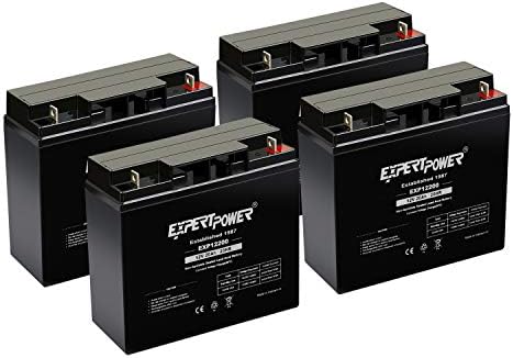 ExpertPower 4 Pack EXP12200 12V 20Ah - SLA Rechargeable 12V Battery for Ride on Toys, UPS, Lawn Mower, Generator, Medical Devices, Wheelchair