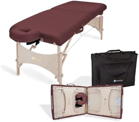 EarthLite Harmony DX Portable Massage Table Package, Includes Table + Face Cradle + Carrying Case, 30" x 73, Black
