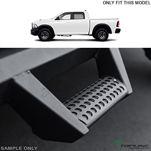 Matte Black Hoop Drop Step Side Nerf Bars Rail Running Boards v2 Compatible with 09-18 Dodge Ram 1500/19-24 Classic / 10-18 2500 3500 4500 5500 Crew