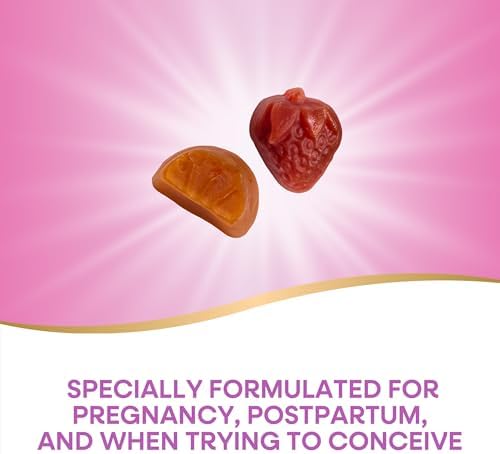 Nature's Way Alive! Daily Support Prenatal Gummy Multivitamin, 90 ct | Supplement with Plant-Based DHA for Brain & Eye Development*
