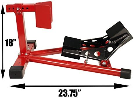 Motorcycle Wheel Chock Locking & Adjusting Stand fits 16" - 21" Tire