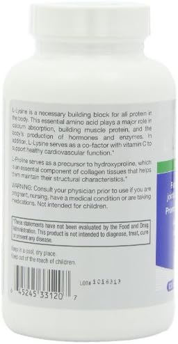 Roex Vitamins | L-Lysine | L-Proline | Muscle Maintenance and Recovery | Healthy Joints | Nutritional-Supplement | 120 Count