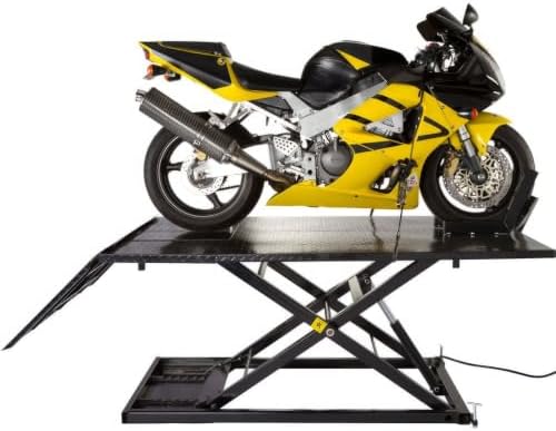 Black Widow Motorcycle Lift Table, Air Over Hydraulic, 1,500 lb, 33.5" High