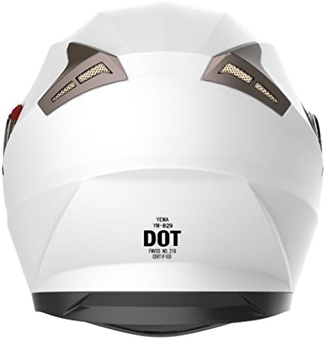 Motorcycle Full Face Helmet DOT Approved - YEMA Helmet YM-829 Motorbike Moped Street Bike Racing Casco Moto Helmet with Sun Visor for Adult,Youth Men and Women