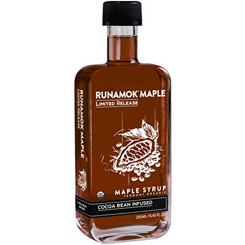 Runamok Maple Cinnamon-Vanilla Infused Maple Syrup - Authentic & Real Vermont Maple Syrup | Gluten Free & Natural Sweetener | Breakfast, Coffee, Pancakes Maple Syrup | 8.45 Fl Oz (250mL)