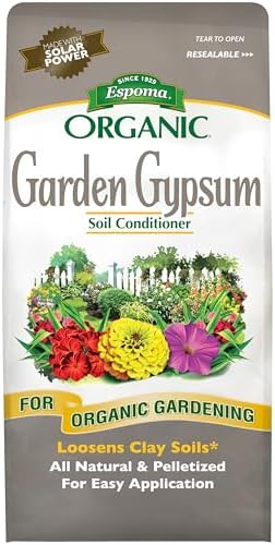 Espoma Organic Garden Gypsum Soil Conditioner, All-Natural & pelletized mined Gypsum with no fillers or additives. Helps Loosen Clay Soil