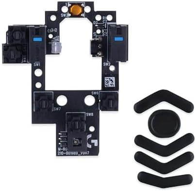 HUYUN Mouse Switch Button Micro Switch Board with Mice Feet Sticker Replacement for Logit G604 Wireless Gaming Mouse (D2FC-F-7N 20M)