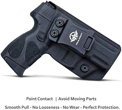 Taurus G2C Holster IWB Kydex for Taurus G2C 9mm & Millennium PT111 G2 / PT140 Pistol - Inside Waistband - Adj. Cant Retention - Cover Mag-Buttom