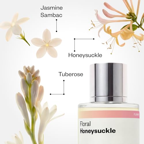 Dossier - Floral Honeysuckle - Inspired by Bloom - Women EDP | 1.7 fl oz (50ml) - Honeysuckle Essential Oil - Floral Honeysuckle Eau de Parfum for