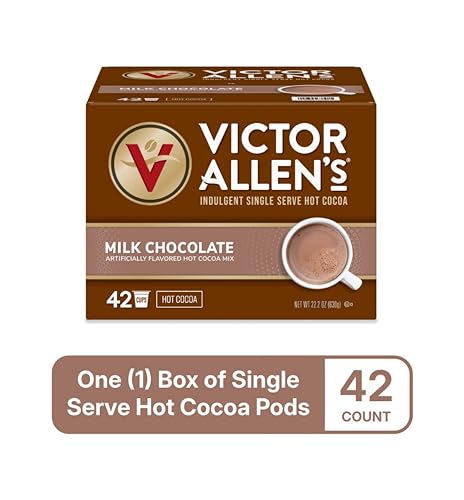 Victor Allen's Milk Chocolate Flavored Hot Cocoa Mix, 42 Count, Single Serve K-Cup Pods for Keurig K-Cup Brewers | Compatible with all Keurig brewers