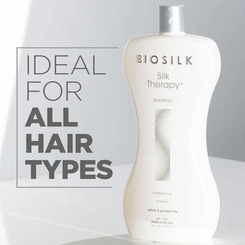 BioSilk Silk Therapy Duo Set, Shampoo & Conditioner for Gentle Cleansing, Moisturizing & Shiny Hair, Smooth, Replenished Hair, Sulfate-Free, Paraben-Free, Cruelty-Free, 12 Oz Each (Pack of 2)