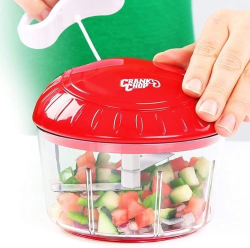 Food Chopper and Processor Original - Chop Dice Puree Vegetables Onions Tomatoes Garlic Meats and Nuts in Just Seconds for Delicious Meals - Perfect