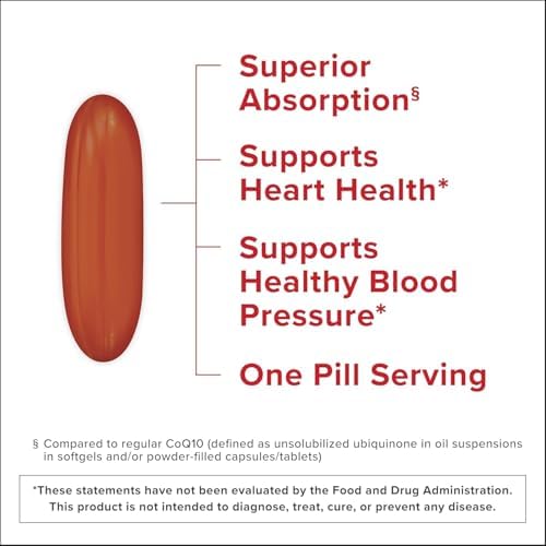 Qunol Mega Ubiquinol CoQ10 100mg, Superior Absorption, 60 Softgels