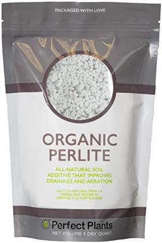 Perfect Plants Organic Perlite, 1 qt, Gardening Soil Drainage & Aeration | Lightweight horticultural mineral, prevents compacting