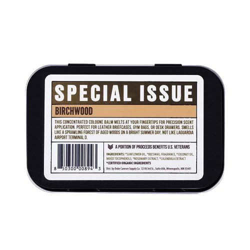 Duke Cannon Solid Cologne for Men, Bourbon Scent, Concentrated Balm, 1.5 oz | Woodsy charred oak barrel aroma inspired by classic bourbon craftsmanship