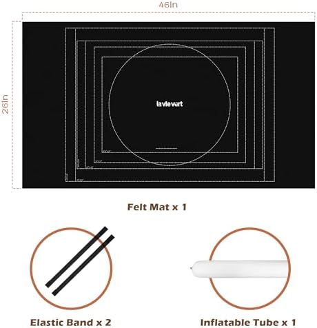 Lavievert 1500 Piece Jigsaw Puzzle Mat Roll Up with Auxiliary Line Design