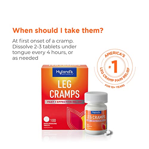 Hyland's Leg Cramps, Relief of Leg, Calf, Charley Horses, and Foot Cramps, 50 Quick-Dissolving Tablets