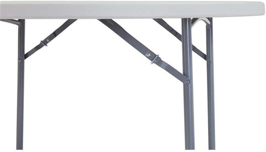 National Public Seating BT-R Series Steel Frame Round Blow Molded Plastic Top Folding Table, 700 lbs Capacity, 71" Diameter x 32" Height