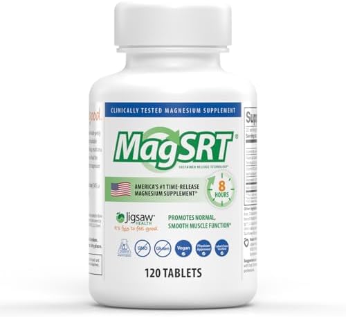 Jigsaw Health MagSRT | Magnesium Supplement with Vitamin B6, Folate & B12 | 240 Tablets | 60 Servings