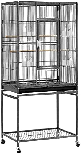 Yaheetech Wrought Iron Extra Large Bird Parakeet Cage with Detachable Stand for Cockatiel Sun Green Cheek Conure Lovebird Budgie Finch Canary Bird