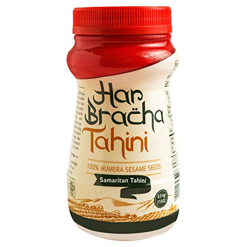 Har Bracha Tahini Paste (17.6 oz). 100% Natural, Vegan Friendly & Kosher Pure Ground Tahina Sauce. Raw Roasted Sesame Seeds for Oriental Dips