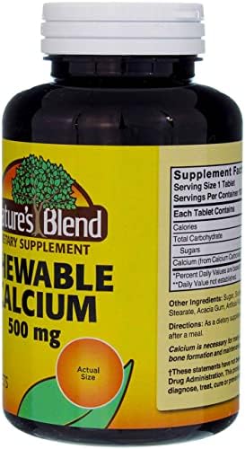 Nature's Blend Calcium Chewable Bavarian Cream 500 mg 100 Tabs