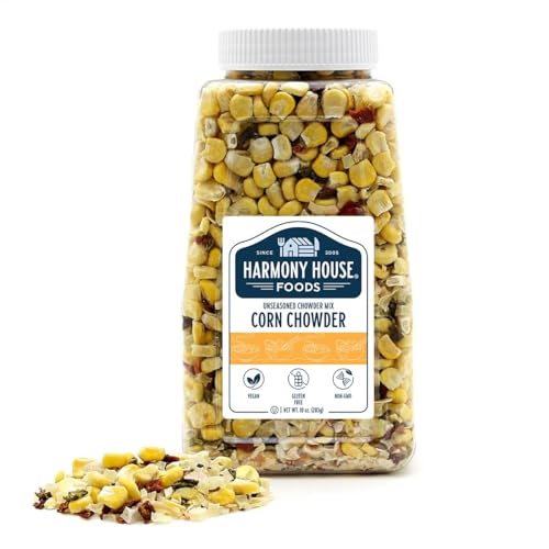 Harmony House Foods Soup Mix, Corn Chowder Soup, 10 Ounce Quart Size Jar