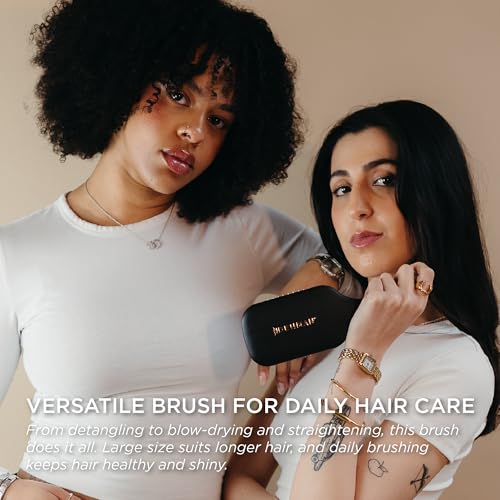 Denman Gentle Paddle Hairbrush for Comfortable Detangling, Blowdrying and Styling