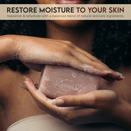 OMIC LightenUp, Exfoliating Soap - 200g / 7fl oz - Skin Brightening Soap, Cleansing Bar, Formulated to Fade Dark Spots, with Apricot, Glycerin