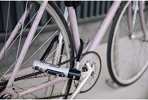 Kryptonite Kryptolok Standard Bike U-Lock, Heavy Duty Anti-Theft Bicycle U Lock, 12.7mm Shackle with Mounting Bracket and Keys