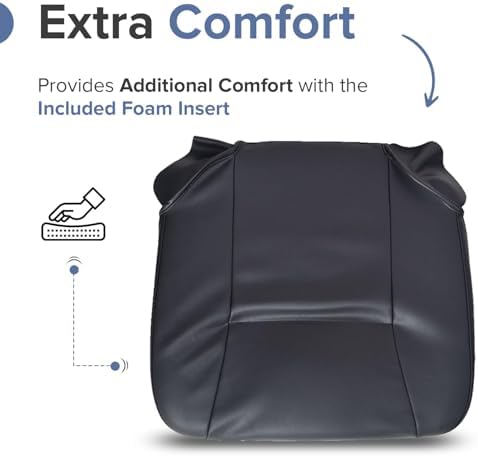 Black Vinyl Seat Base for Go-Go and Pride Revo (SC60/SC63/SC64) Mobility Scooters - Replacement 17-1/2"x16-1/2 Foam Insert with Cover for Standard