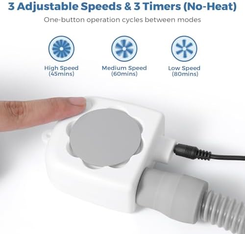 CPAP Hose Dryer, CPAP Tube Cleaner Blower Fan, Fast Drying CPAP Cleaning Kit for All Standard 22mm Diameter Tubing with High-Speed Airflow, 3 Speeds & 3 Timer (45/60/80 Minutes), 5V Adapter