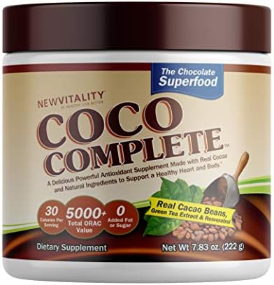 Coco Complete Immune System Boost - Superfood Chocolate Powder, 30 Servings | Energy Support, Sugar Free, Real Cocoa Powder, Green Tea Extract
