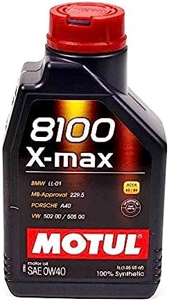 Motul MTL104531 8100 0w40 x-Max Oil1 Liter, 1 Large, 1 Pack