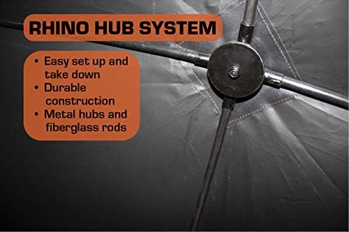 Rhino Blinds R100-MOC Tough 2 Person Outside Game Deer and Turkey Hunting Pop-Up Ground Blind, Breakup Country Camouflage