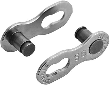 ZONKIE 9 Speed Removable Quick Split Chain Link in Silver x2