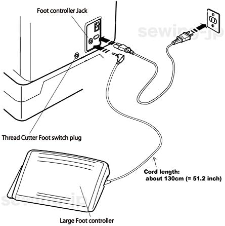 JANOME Foot Controller Large Sewing Machine Memory Craft 9900 11000 12000 [Import from Japan]