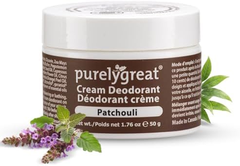 Purelygreat Natural Unscented Cream Deodorant for Women & Men | Aluminum Free Deodorant Women & Men | Vegan & Long Lasting Odor Control | Chemicals, Parabens, BPA & Cruelty Free | 1.76 oz