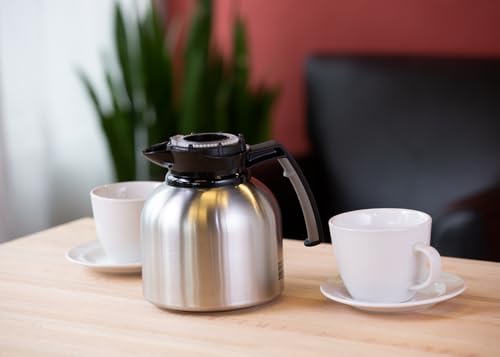 Service Ideas Brew N' Pour Carafe, Dial/Timer Lid, 64.2oz, Vacuum Insulated