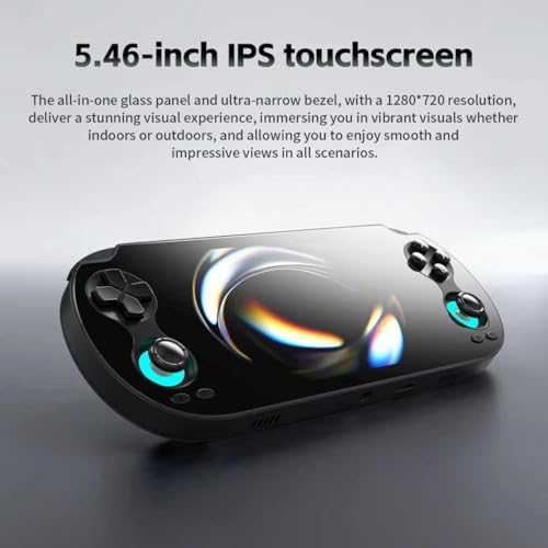 RG Vita Retro Handheld Game Console, Android 12 Portable Gaming Console with 5.46" IPS Touch Screen, No Game, Multi-Emulator, Wireless Screen Mirroring, Ideal for Home & Outdoor Entertainment (Black)
