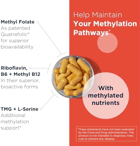 Designs for Health Homocysteine Supreme - Methylated B Vitamins with Riboflavin, B6, B12, Folate, L-Serine & TMG for Brain Support & Heart Health - Methylated Multivitamin (60 Capsules)